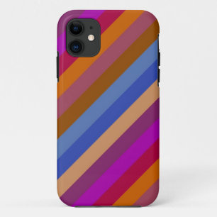 Retro Colour Trendy Stripe Pattern iPhone 11 Case