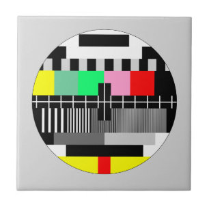 Retro colour tv test screen tile