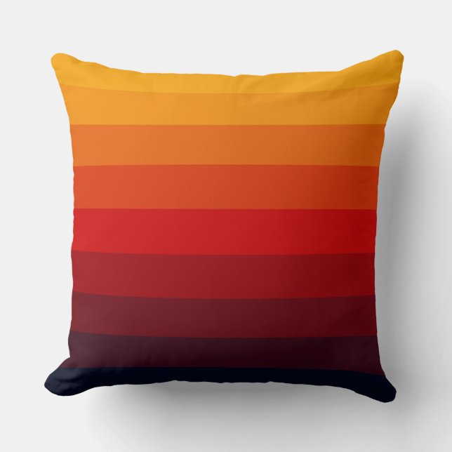 Retro coloured rainbow cushion (Front)