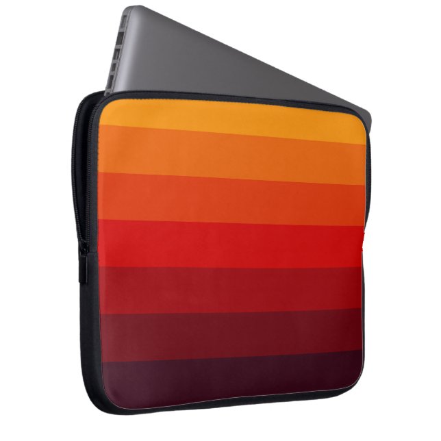 Retro coloured rainbow laptop sleeve (Front Right)