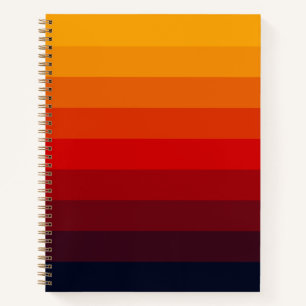 Retro coloured rainbow notebook