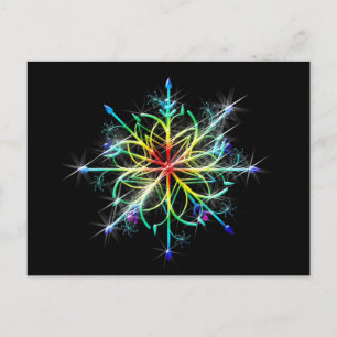 Retro Coloured Star Postcard