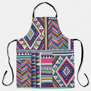 retro coloured tribal vintage seamless pattern. az apron