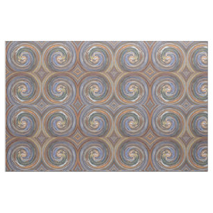 Retro Coloured Twist Abstract Art #23 Fabric