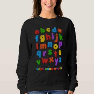 Retro Colourful Alphabet Abc Lower Case Fridge Mag Sweatshirt