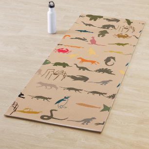 Retro Colourful Animals #5 Yoga Mat