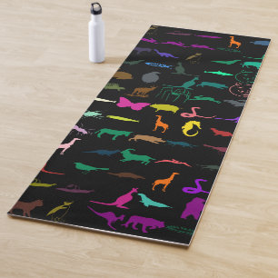 Retro Colourful Animals #6 Yoga Mat