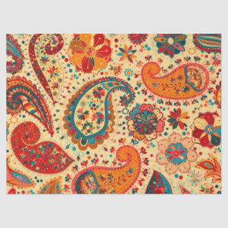 Retro Colourful Beautiful Boho Bohemian Paisley Tissue Paper
