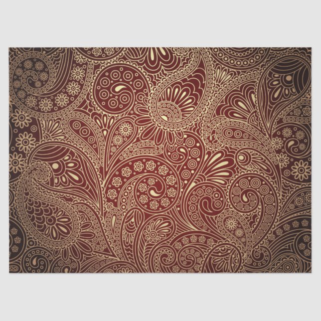 Retro Colourful Beautiful Boho Bohemian Tissue Paper (Front)
