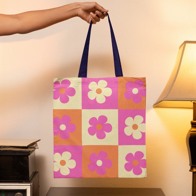 Retro Colourful BOHO Floral Pattern Tote Bag (Creator Uploaded)