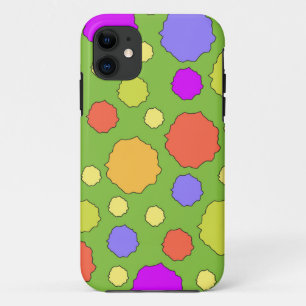 Retro colourful Bold Bright Polka Dot iPhone 11 Case