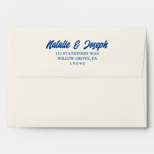 Retro Colourful Bold Bright Vintage Modern Wedding Envelope