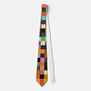 Retro Colourful Chequerboard Ties