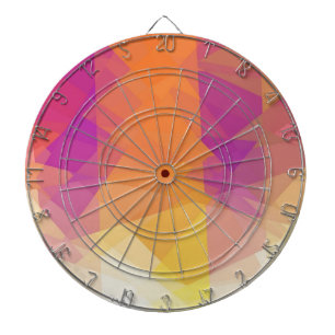 Retro colourful cubism art dartboard