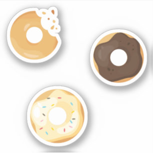 Retro Colourful Doughnuts Pattern Minimalist Fun P