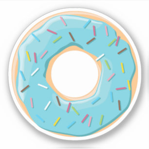 Retro Colourful Doughnuts Pattern Minimalist Fun P