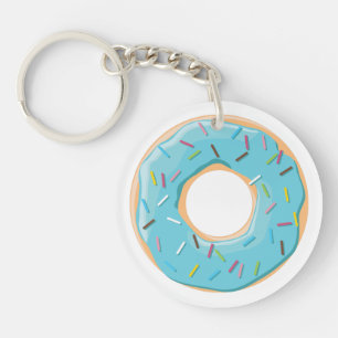 Retro Colourful Doughnuts Pattern Minimalist Fun P Key Ring