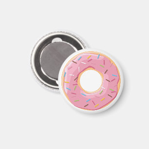 Retro Colourful Doughnuts Pattern Minimalist Fun P Magnet