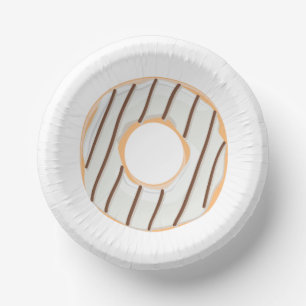Retro Colourful Doughnuts Pattern Minimalist Fun P Paper Plate