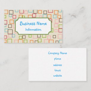 Retro Colourful Education Tutor Business Cards