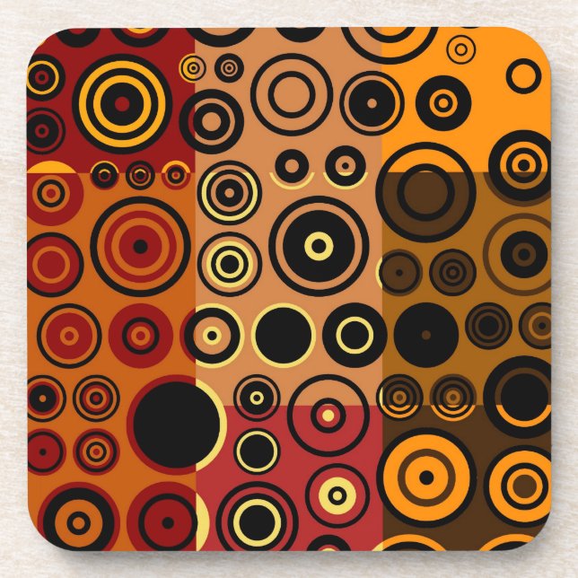Retro Colourful Fifties Abstract Art 3 Coaster (Front)