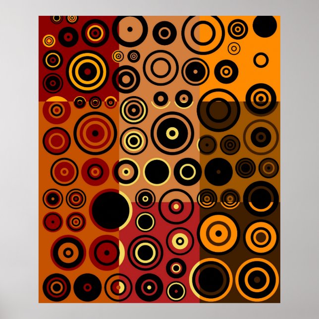 Retro Colourful Fifties Abstract Art Poster (Front)