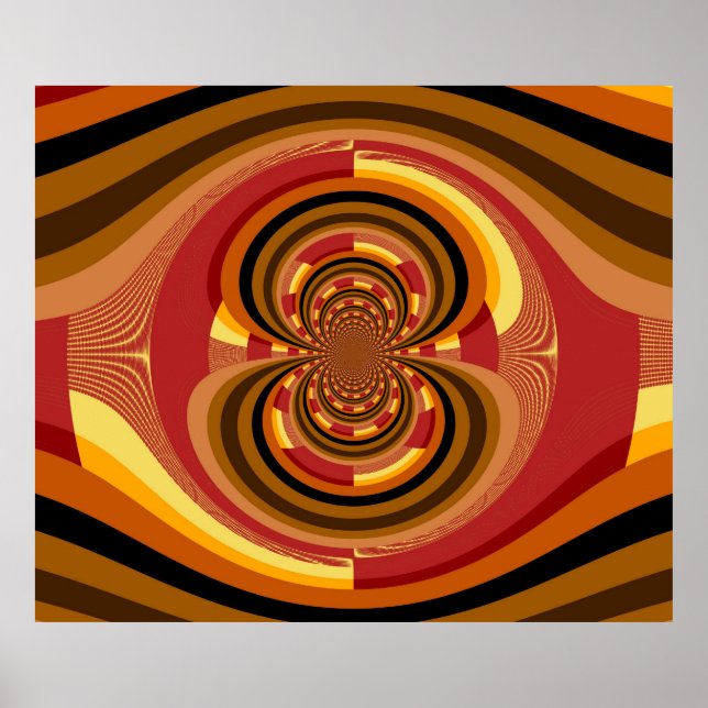 Retro Colourful Floral Art Nouveau Decoration (Front)