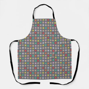 Retro Colourful Flower Apron