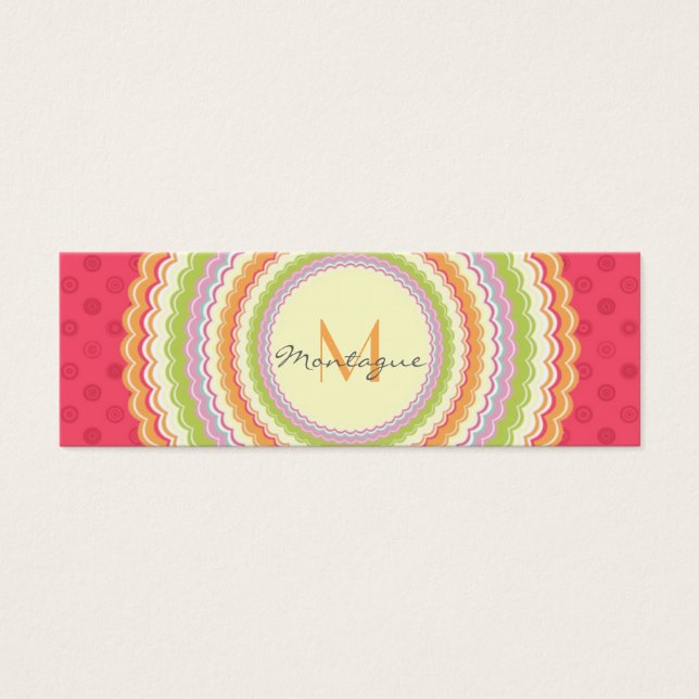 Retro Colourful Flower Power Monogram Appointment (Front)