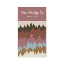 Retro Colourful Forest 1 Pin Jewellery Business Ca