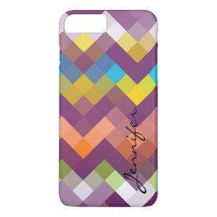 Retro Colourful Geometric Diamond Pattern #15 iPhone 8 Plus/7 Plus Case