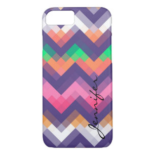 Retro Colourful Geometric Diamond Pattern #16 iPhone 8/7 Case