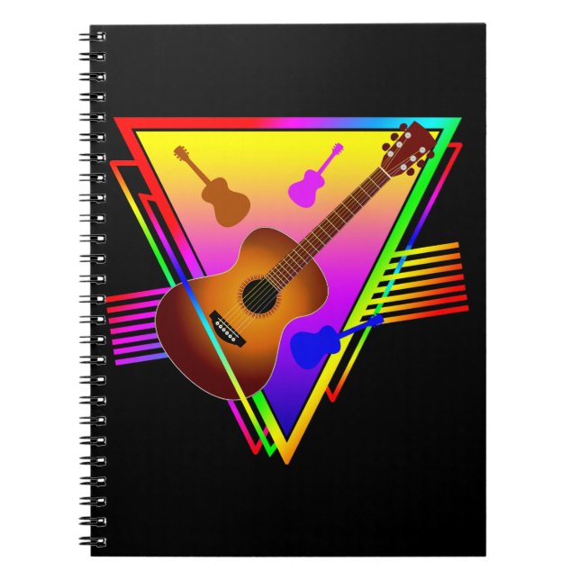 Retro Colourful Guitar Notebook (Front)