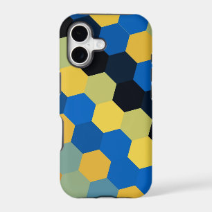 Retro colourful hexagons seamless graphic 2