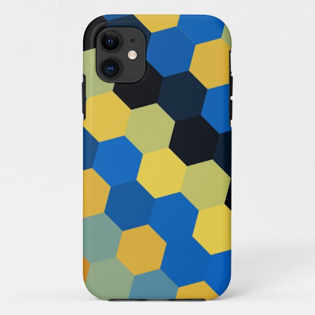 Retro colourful hexagons seamless graphic 2 Case-Mate iPhone case (Back)