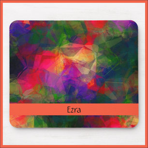 Retro Colourful Hippie Mouse Pad