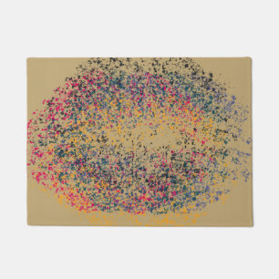 Retro Colourful Lips #2 Doormat