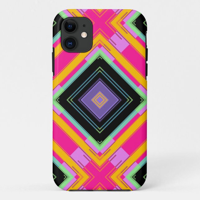 Retro Colourful Modern Abstract Art 5 Case-Mate iPhone Case (Back)