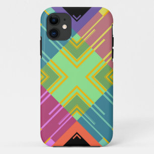 Retro Colourful Modern Abstract Art iPhone 11 Case