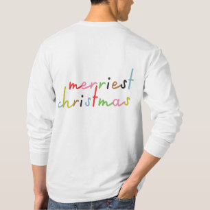 retro colourful modern Merry Christmas Holiday T-Shirt
