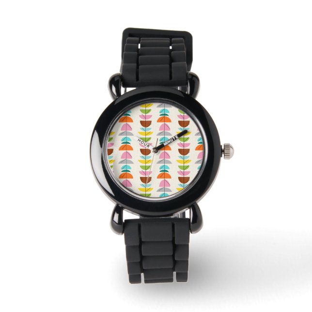 Retro Colourful Nests Kid's Watch (Front)
