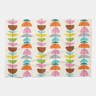 Retro Colourful Nests Kitchen Towels
