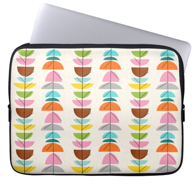 Retro Colourful Nests Laptop Sleeve (Front)