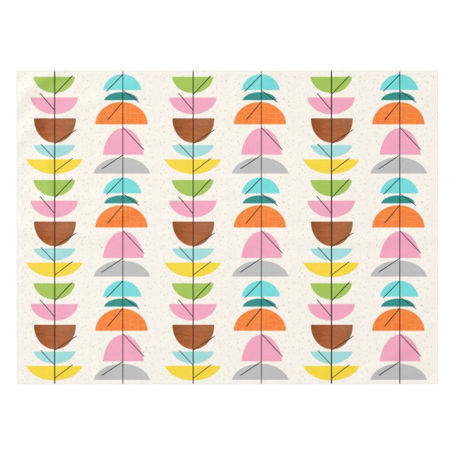 Retro Colourful Nests Tablecloth (Front (Horizontal))