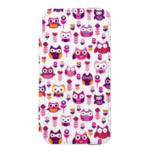 retro colourful owl bird pattern incipio watson™ iPhone 5 wallet case