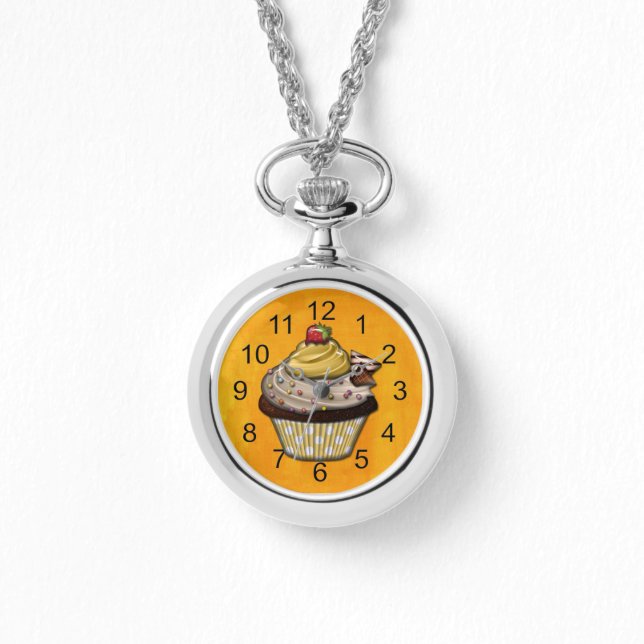 Retro Colourful Party Cupcakes Watch (Front)