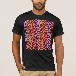 Retro colourful pattern leopard fur texture T-Shirt