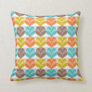 Retro Colourful Polka Dots Pattern Cushion