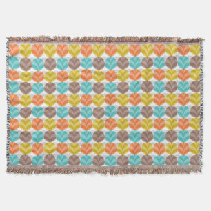 Retro Colourful Polka Dots Pattern Throw Blanket