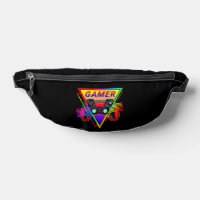 Retro Colourful Rainbow Gamer Computer Gaming 